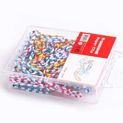 Factory direct sale 100pcs colorful plastic coated paper clips